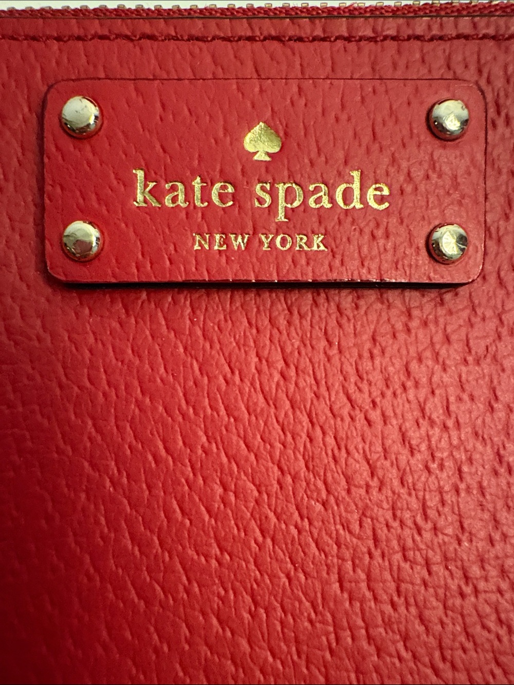 kate spade Red Leather Wristlet with Detachable Strap - Picture 9 of 11